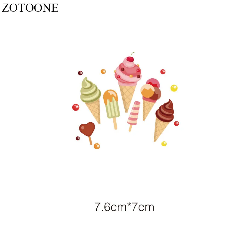 ZOTOONE Переводные термоклейкие нашивки для мороженого девушек Одежда сделай сам