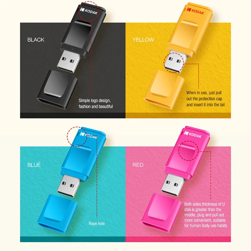 Kodak K232 Multicolor plastic USB Flash Drive USB2.0 pendrive 16GB 32GB 64GB Memory stick U Disk | Компьютеры и офис