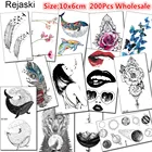 200 шт., Временные татуировки, наклейки 10 х6 см, сексуальная планета, Геометрическая тату боди-арт, для мужчин и женщин, водостойкие поддельные татуировки, паста