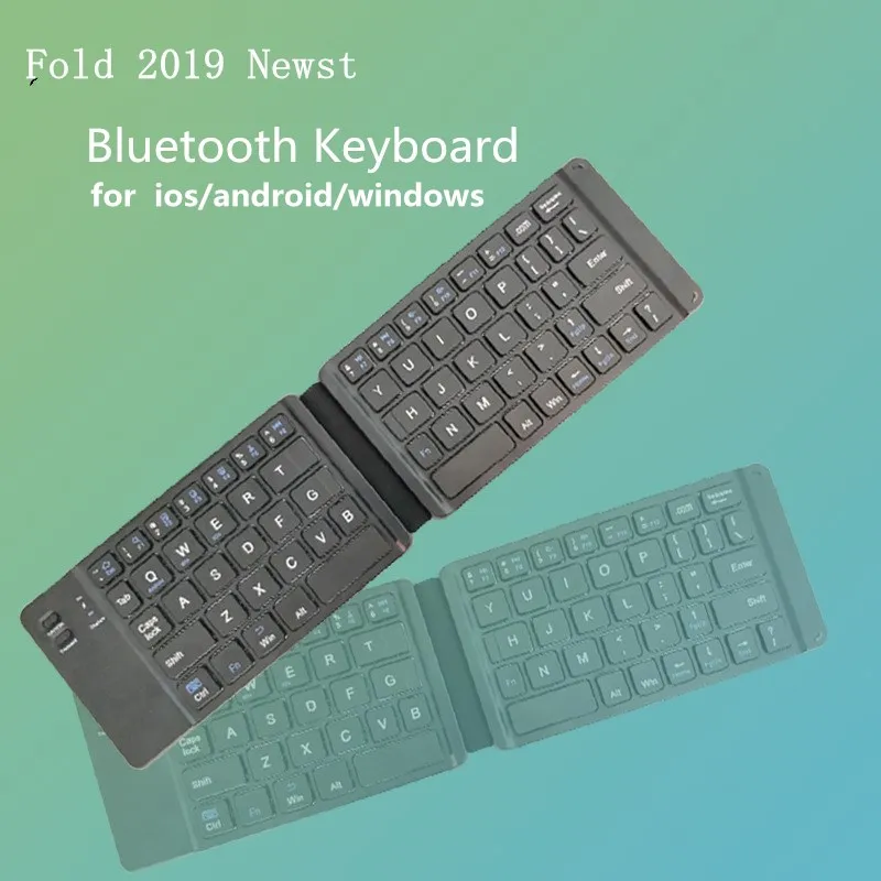 Складная Bluetooth клавиатура BT Беспроводная складная для ipad планшет ТВ компьютер ПК