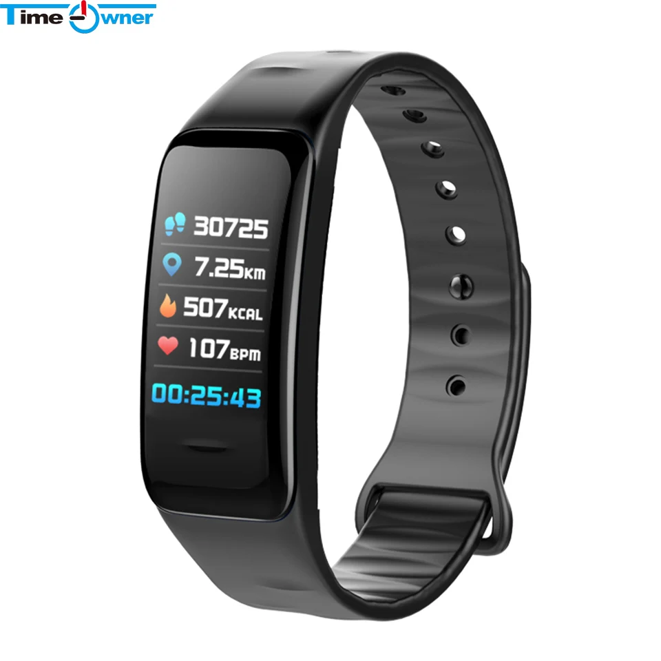 Timeowner C1S Смарт Цвет Экран сердечного ритма крови Давление монитор смс напоминание