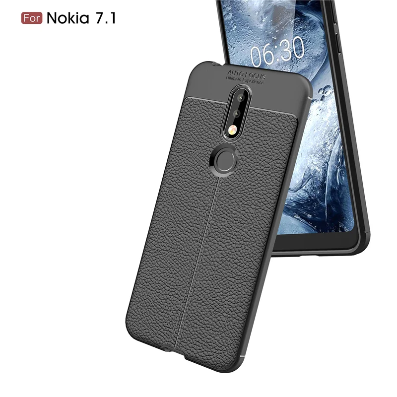 Чехол для телефона Nokia 7 1 роскошный Противоскользящий мягкий силиконовый