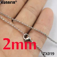 200 шт. 1"-38" ожерелье из нержавеющей стали 2,5 мм круглые звенья цепи женские Модные детали из драгоценных камней ZX366