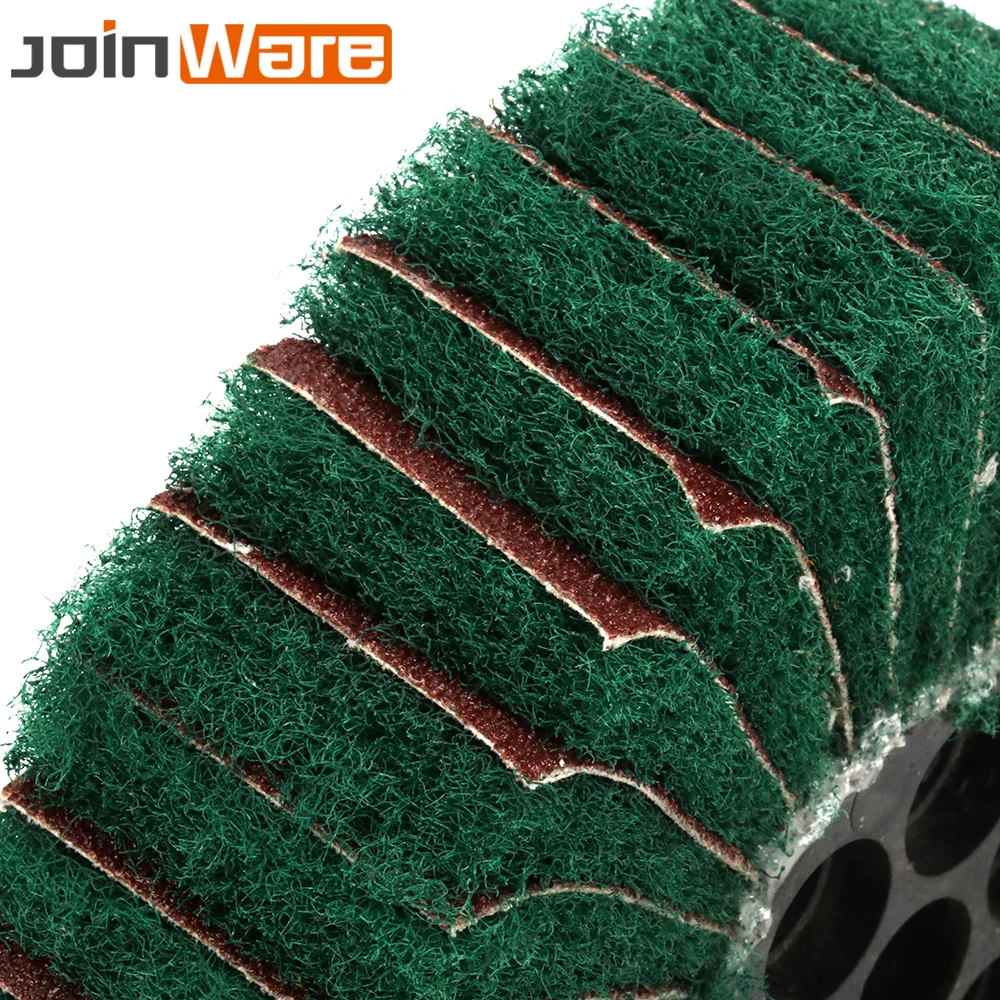 Interleaf Non-woven Souring Abrasive Wheel 160mm Green 120Grit With Sandpaper High Quality 1Pc | Инструменты