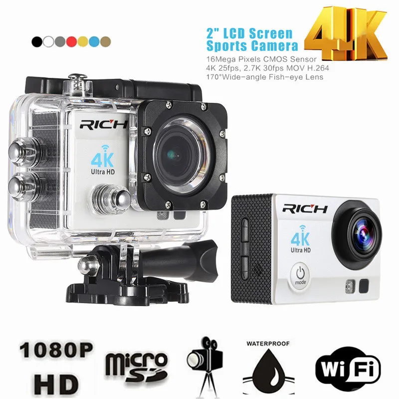 SJ8000R Экшн камера Ultra HD 4 K 24fps WiFi NTK96660 2 0 дюймов 16MP 170D Len Шлем Водонепроницаемый 30 м