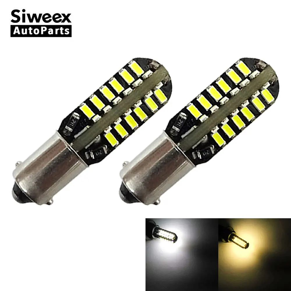 2 предмета BA9S 48 SMD 3014 Светодиодный авто светильник Canbus Error Free фонарь освещения