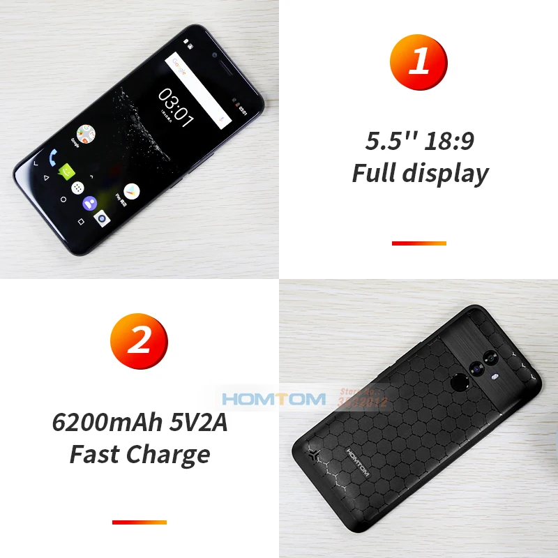 HOMTOM S99 5 дюймов 18:9 полный дисплей Мобильный телефон Android 8 0 Восьмиядерный 4 Гб ОЗУ 64