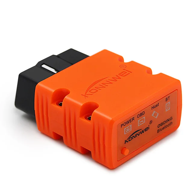 Orange Konnwei ELM327 V1.5 PIC18F25K80 Bluetooth KW902 elm 327 OBD2 сканер работает на Android как ICAR2 адаптер OBDII диагностический инструмент - Цвет: Orange