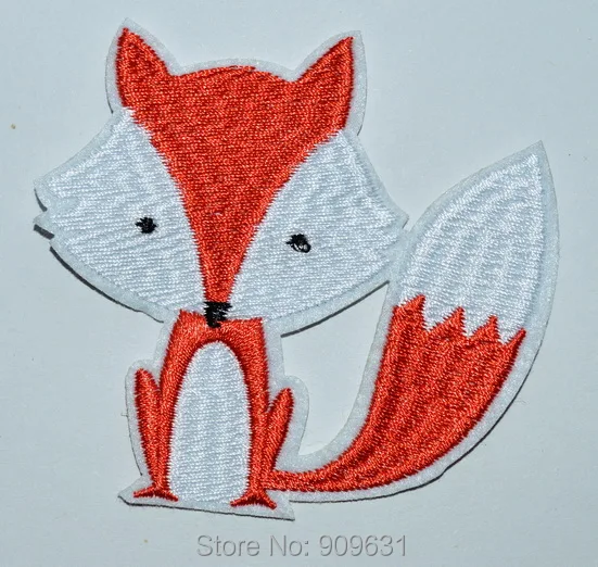 

30x Red Fox - Head - Natural Animal - Embroidered Patch - Iron on Applique