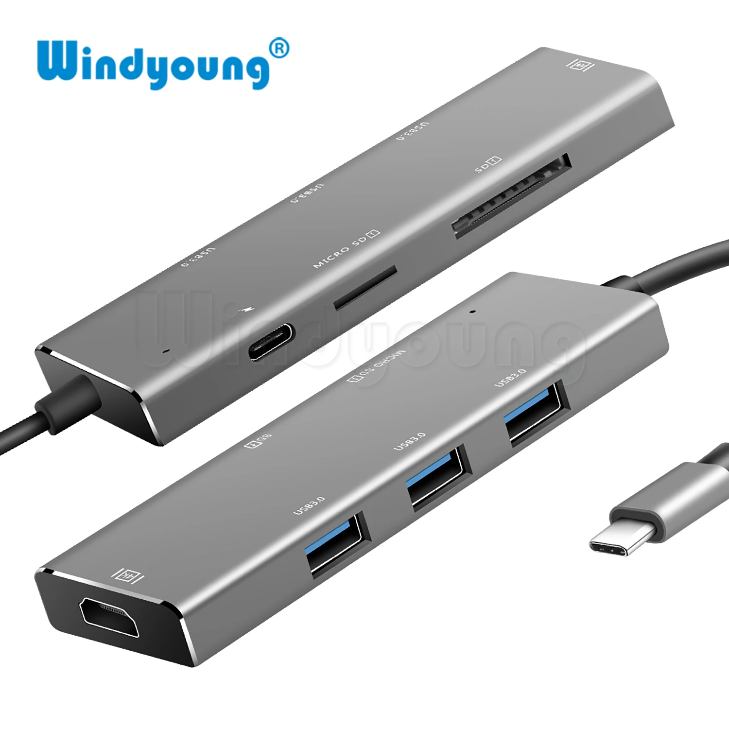 USB-концентратор C/HDMI, поддержка Samsung Dex Mode для S8/S9 с разъемом для чтения PD SD/TF, 3 порта USB 3,0 для Macbook Pro/Air 2018 от AliExpress RU&CIS NEW