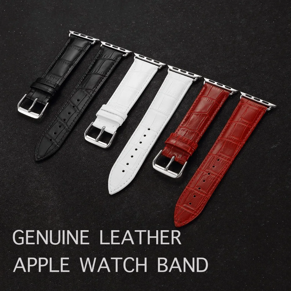 Классические ремешки из натуральной кожи для Apple Watch 38 мм 42 1 2 3 серии ремешок