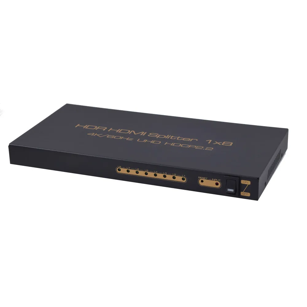 HDR 8 портов HDMI сплиттер переключатель 1x8 4K x 2 K/60 H 3D полный HD1080P разъем адаптер