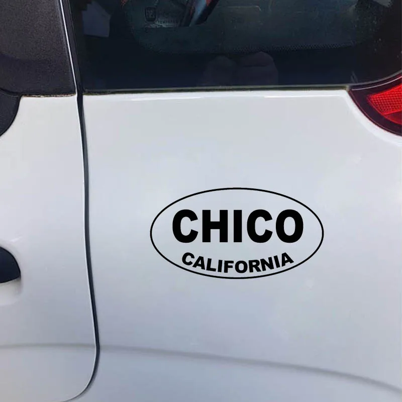 YJZT 15 см * 8 овальные автомобильные наклейки виниловые стиль CHICO CALIFORNIA цвет черный