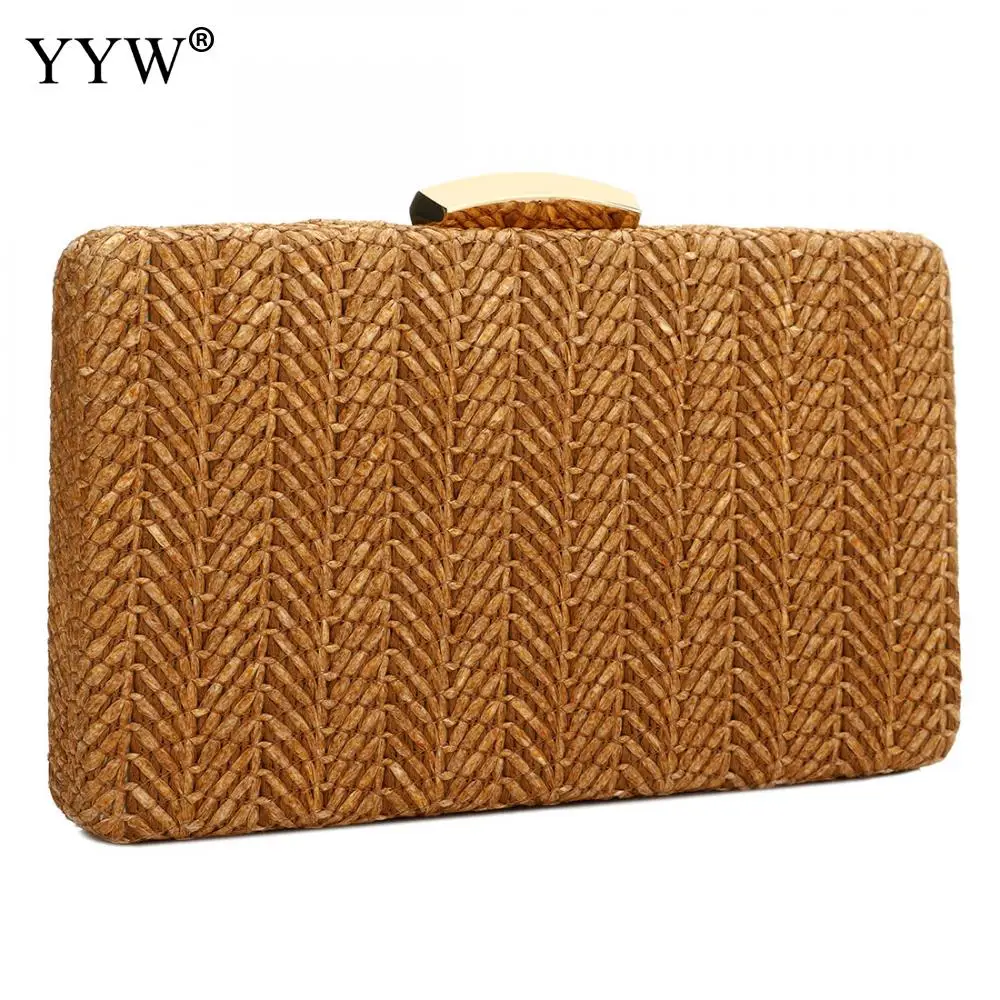 YYW розовый соломенный тканый клатч для женщин Sac основной Femme хаки тканая Летняя Пляжная сумка на плечо вечерняя Вечеринка свадебные сумки