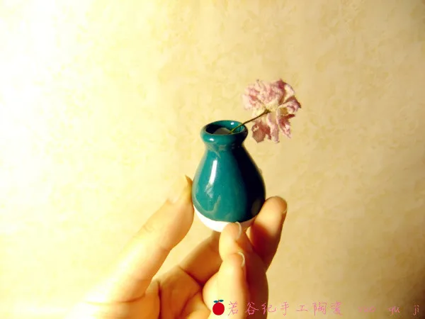 Original jingdezhen ceramics by hand/coarse pottery of primitive simplicity wind mini flowers inserted|ceramic flower knob|flower girl head