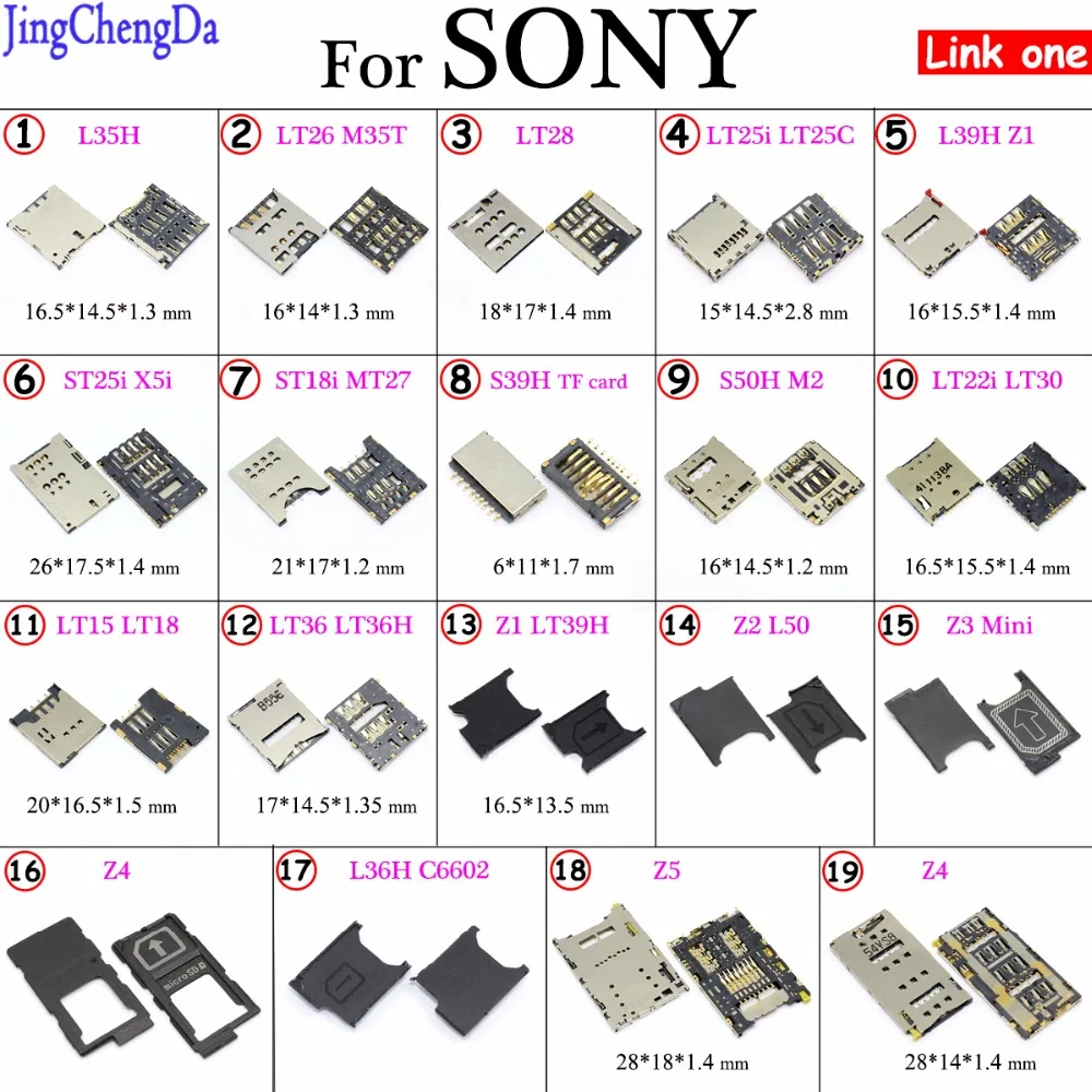 JCD для Sony Xperia Z1 Z2 Z3 Z4 Z5 SIM SD TF слот держатель гнезда Разъем штекер запасная часть SONY