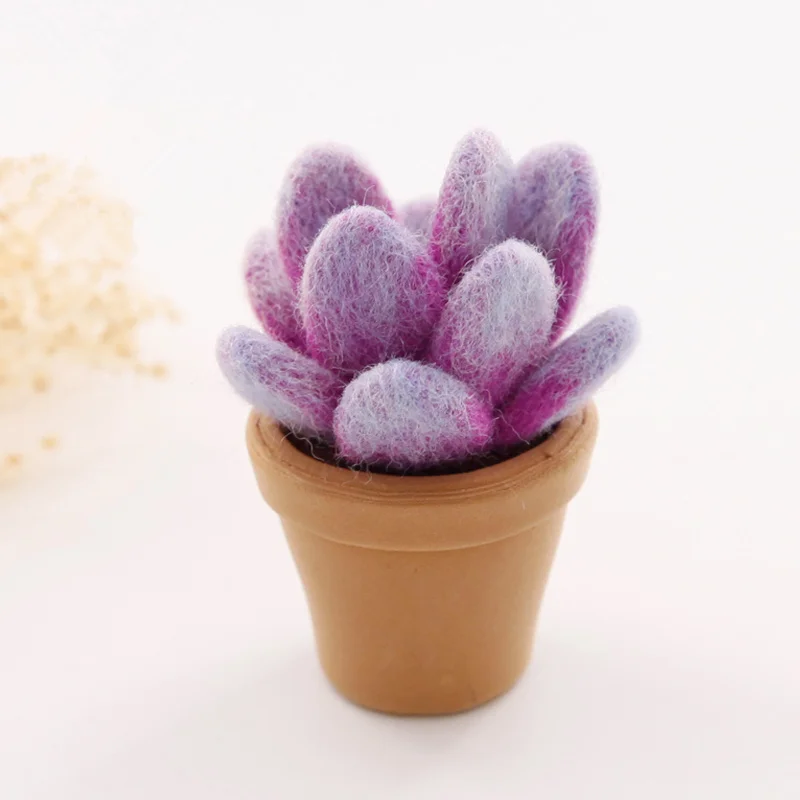 Многоярусный зеленый высаженный Медвежонок кактус шерстяной войлочный материал
