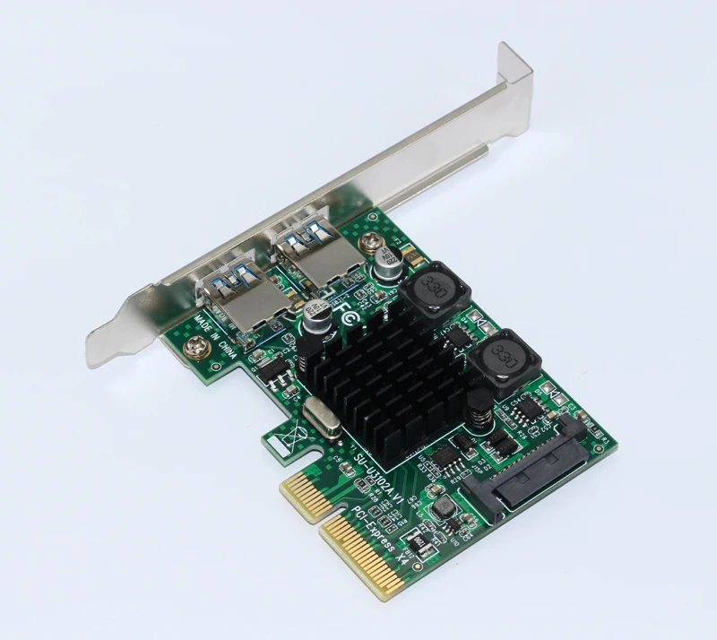 Суперскоростная PCI карта USB 3 1 2 порта 10 Гбит/с адаптер PCIE E 0 X4 ASMedia ASM3142 чипсет для
