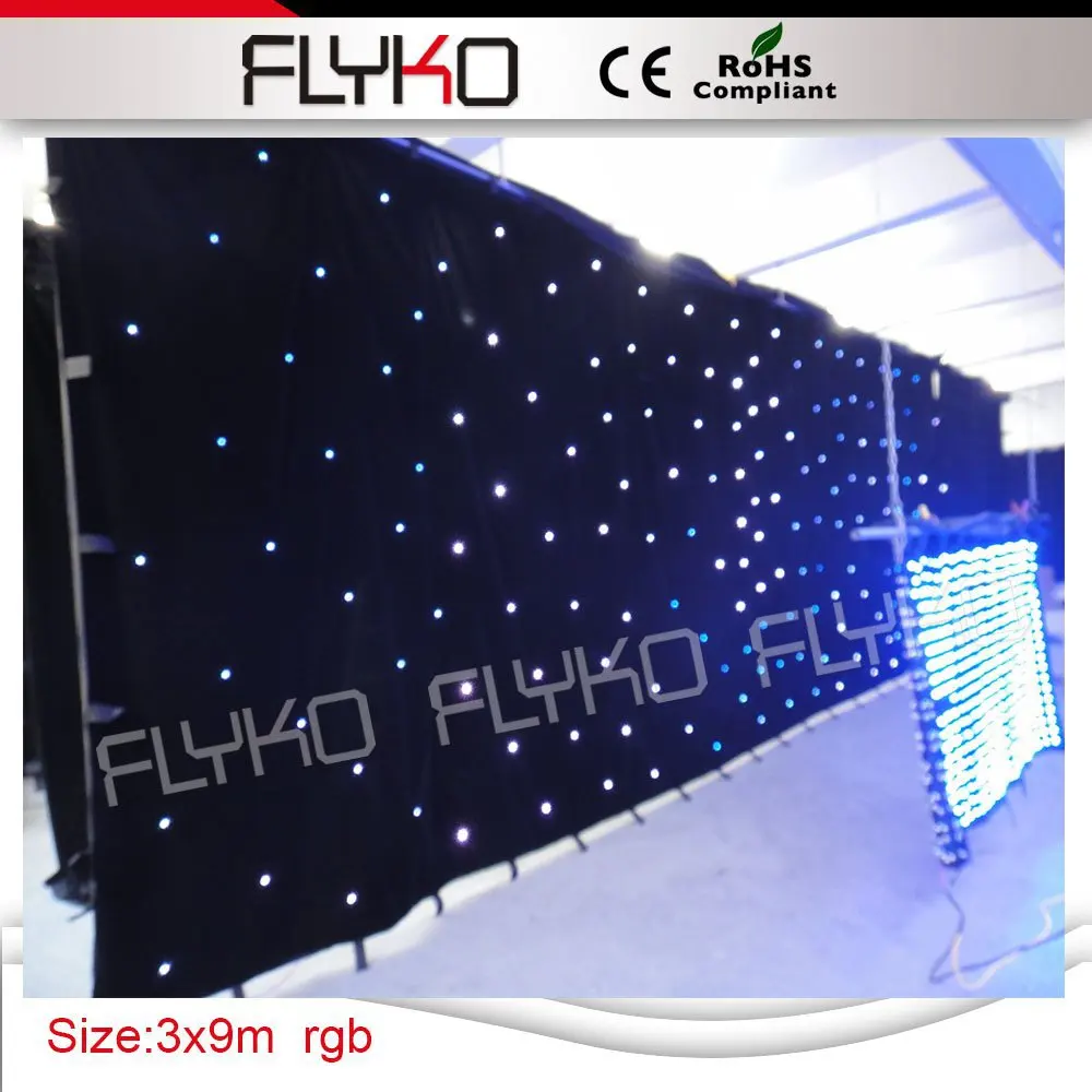 Бесплатная доставка RBG светодиодная матрица звездное небо ткань фон занавес