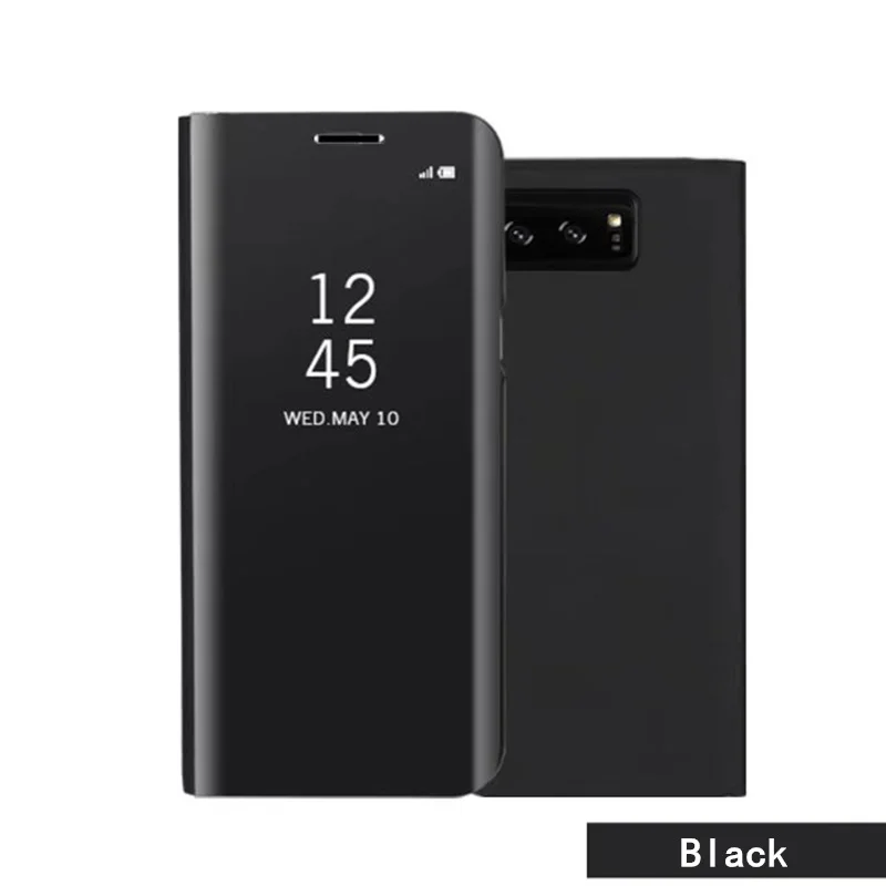 Прозрачный зеркальный умный чехол для samsung S10 PLUS S9 J6/J4 NOTE8 A6 J7 PRO J5 J3 S7 EDGE A9 кожаный флип-чехол с подставкой