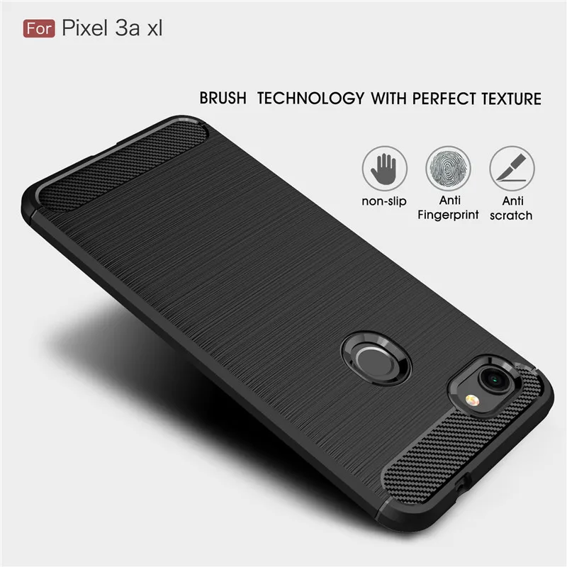 BSNOVT For Case Google Pixel 3a Cover Shockproof Silicone Brushed Bumper Phone Funda G020A G020E Coque |
