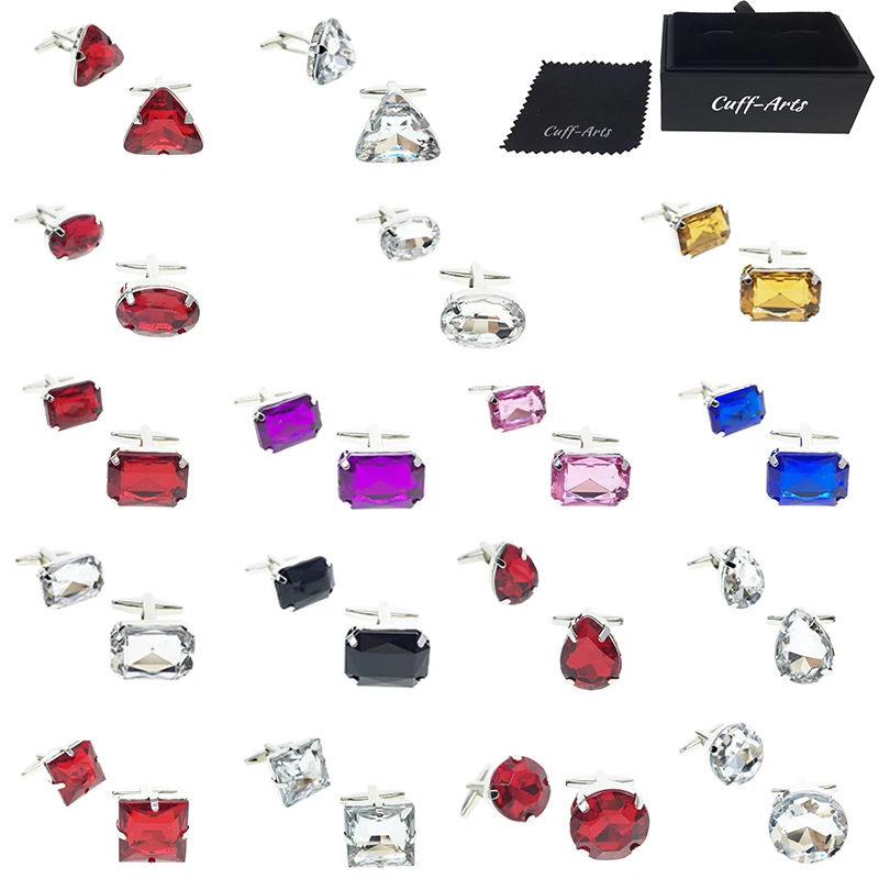 Запонки Роскошные хрустальные запонки Bottons Необычные брендовые рубашки с