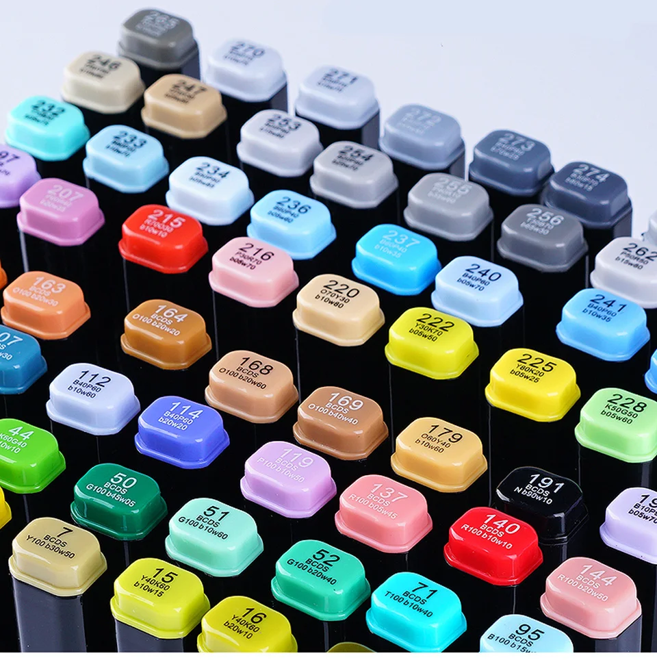 Finecolour EF102 кисти художественные маркеры тонкие и кончик кисти 480 цветов Профессиональные манга премьер двухсторонние маркеры для рисования