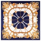 POBING 100% шелковый шарф женский большой шали Дворцовая цепь печать палантины квадратный бандана холщовая Косынка шарф женский Foulards 130 см