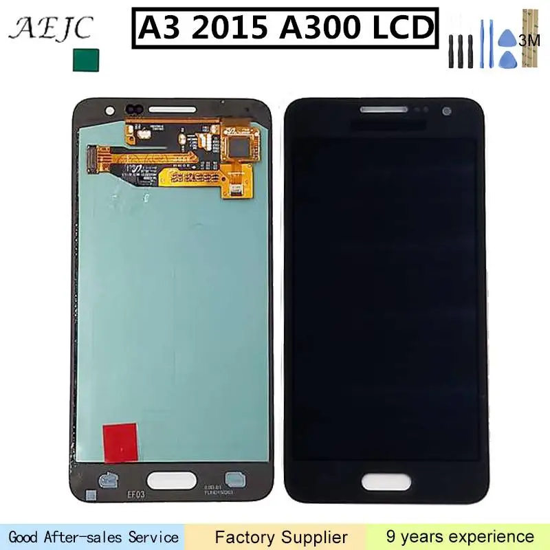 Супер Amoled для Samsung A3 2015 A300 A3000 A300F A300M SM A300H ЖК дисплей сенсорный экран сборка