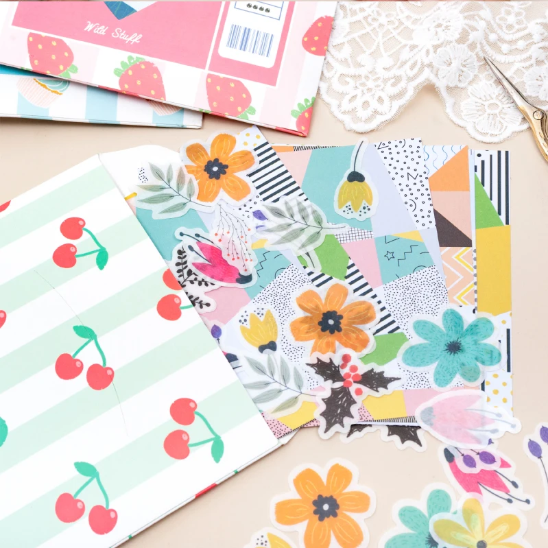 106 штук упак. свежие акварельные растения/мультфильм животных справочный