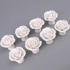 8 шт., керамические ручки в форме розы