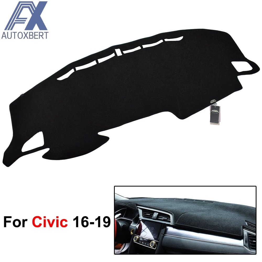 

Чехол для приборной панели AX Xukey, подходит для Honda Civic 2016 2017 2018, Dashmat, коврик для приборной панели, солнцезащитный тент, крышка для приборной па...