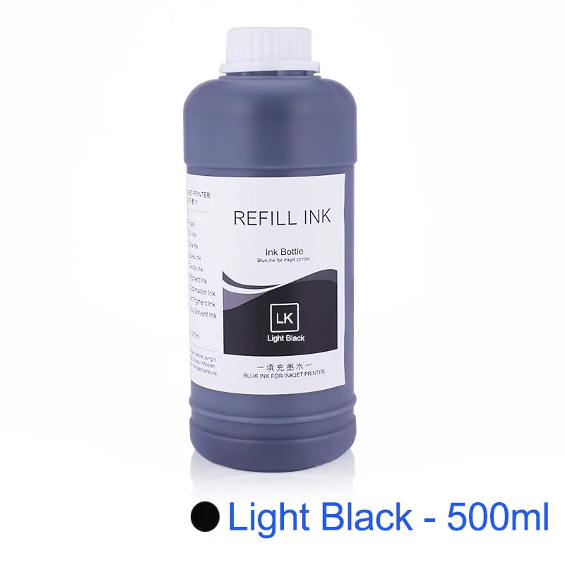 1 PCS Light Black 500 мл/бутылка Универсальный краска для заправки контейнер с чернилами для принтера Epson L800 L805 P50 T50 1390 1400 1410 R290 R330 SX125 TX110 WF2510 чернила для принтера - Цвет: 1 PCS Light Black