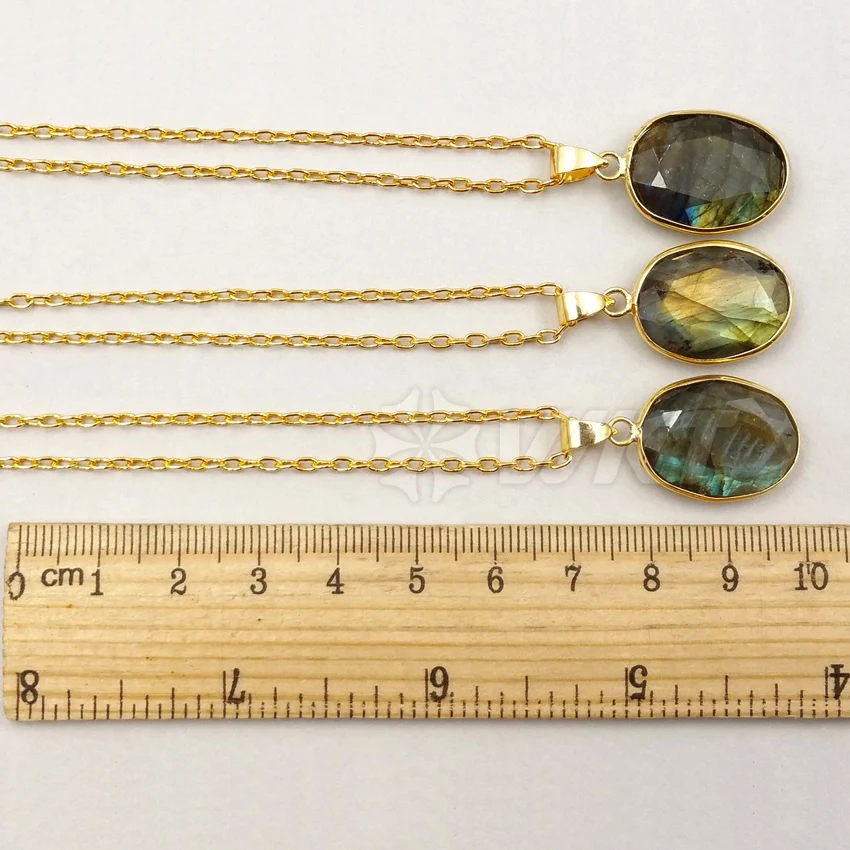 Женское Ожерелье из натурального Лабрадорита 10 шт./Лот 15 х25 мм|necklace high quality|necklace