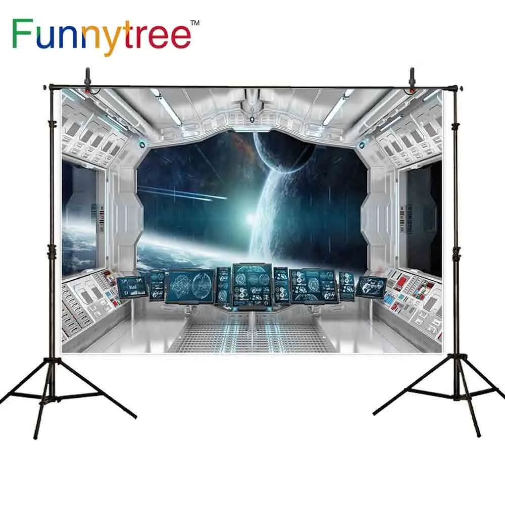 Фон Funnytree для фотостудии научная фантастика Вселенная космический корабль