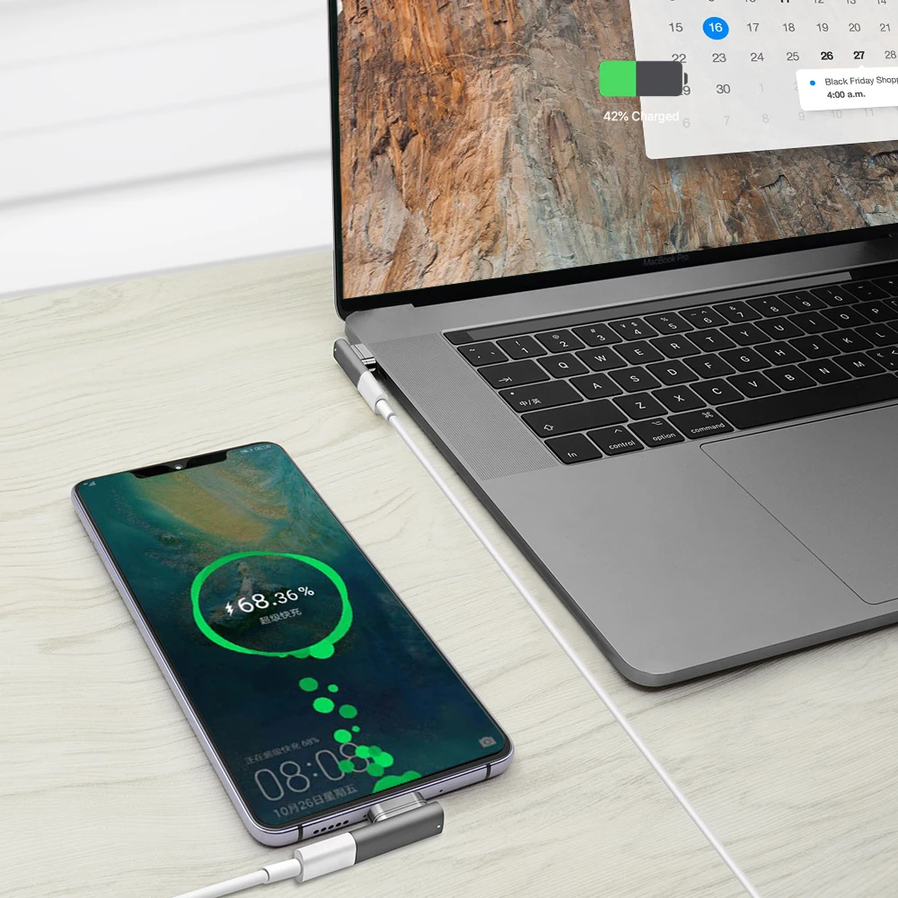 20 контактов магнитный USB C адаптер, поддержка Vedio 4 K, 100 Вт Быстрая зарядка для Pixelbook/Matebook