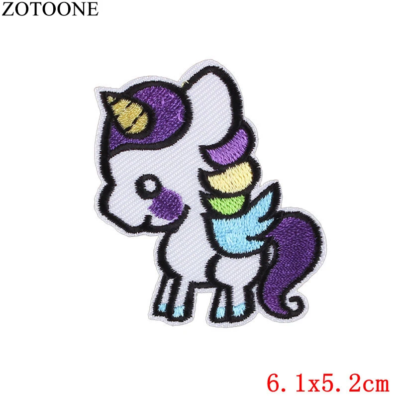 ZOTOONE нашивки в форме единорога Diy красочные наклейки утюжок на одежду