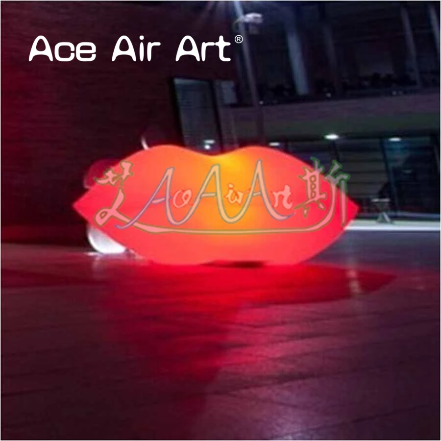 Реплика надувных красных губ в новом стиле стоячие на земле украшение