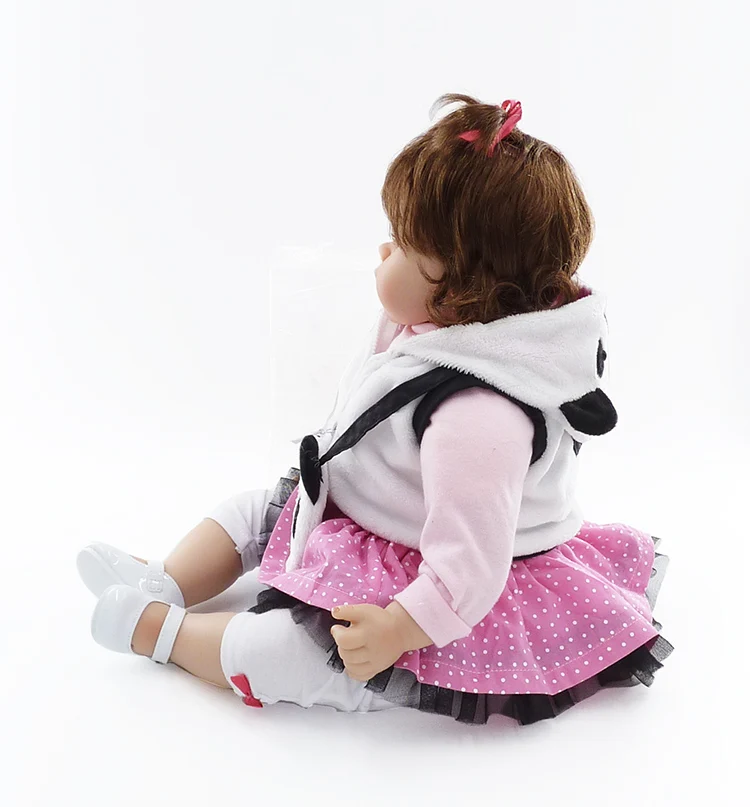 2" Девочка Кукла Возрожденный силикон винил детей игровой дом игрушки bebe подарок boneca Возрожденный силикон reborn baby bebe кукла