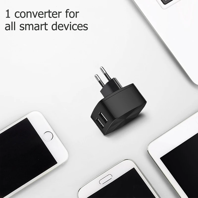 Зарядное устройство для телефона с двумя usb-портами, 5 В, 2,4 А, 2 порта, быстрая зарядка, евро, США, Великобритании, настенное зарядное устройство для iPhone, samsung, Xiaomi, умный мобильный адаптер