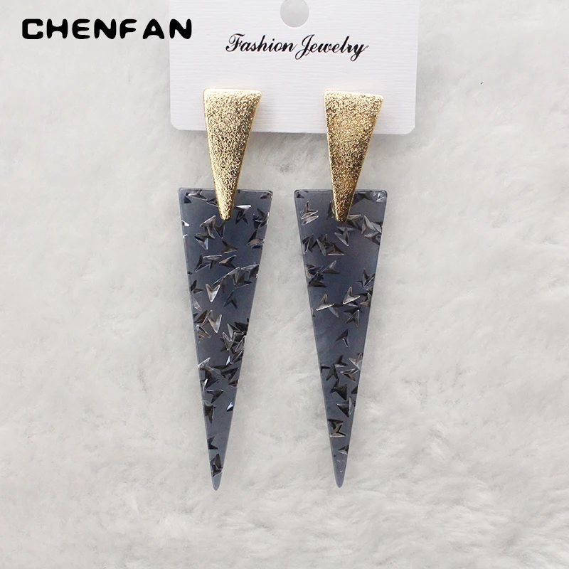 Женские акриловые серьги CHENFAN модные в подарок 2019|Серьги-подвески| |