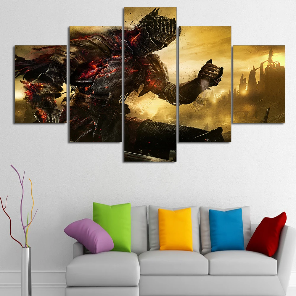 Фото 5 шт. современных HD с Dark Souls 1 2 3 wall Книги по искусству изображение для Гостиная 5 шт. современных HD с Dark Souls 1 2 3 wall Книги по искусству изображение для Гостиная