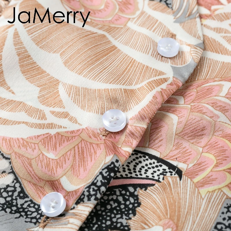 JaMerry/винтажное платье с цветочным принтом в стиле бохо женское Короткое