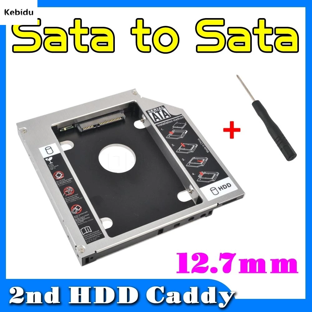 Kebidu Sata 2 5 &quotSSD HDD HD Жесткий диск драйвер внешний 2-й Caddy SATA 3 0 чехол Корпус для 12 7 мм CD