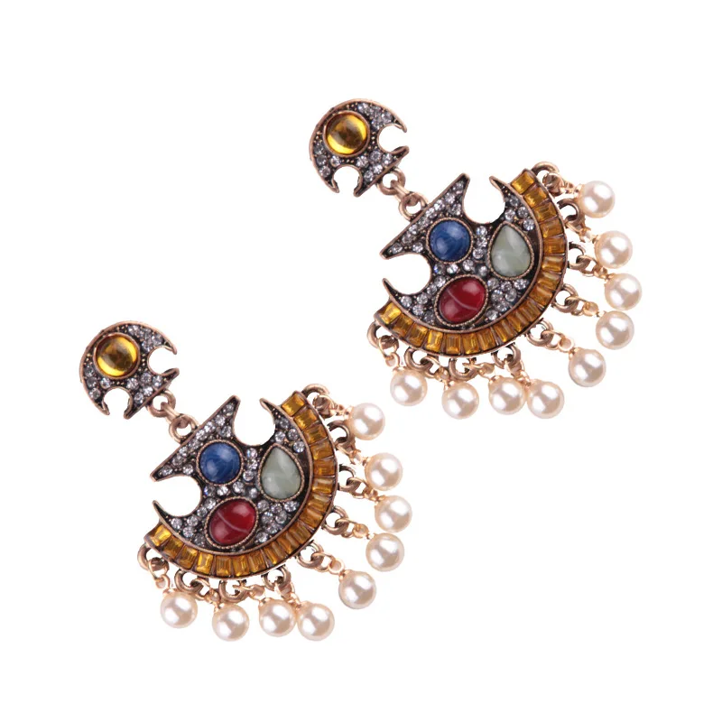 Женские серьги сережки Yhpup роскошные элегантные барочные жемчужные подвески с