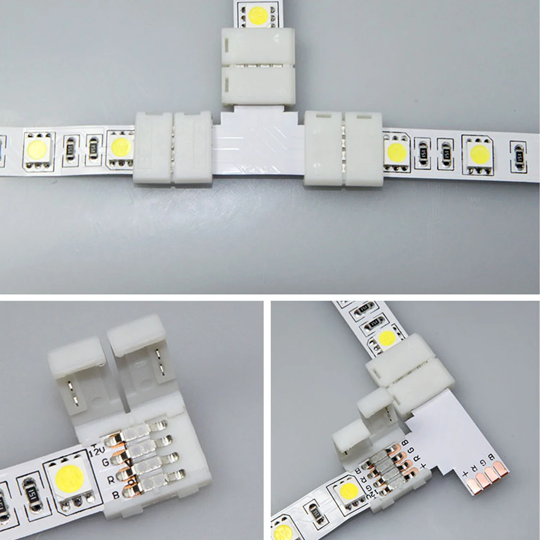 10 шт мм 4 Pin-код L Форма светодиодный RGB Разъем для подключения угловая под прямым