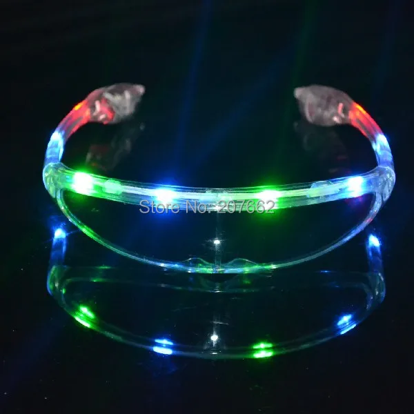 Бесплатная доставка 240 шт./лот прозрачные светодиодные очки светящиеся