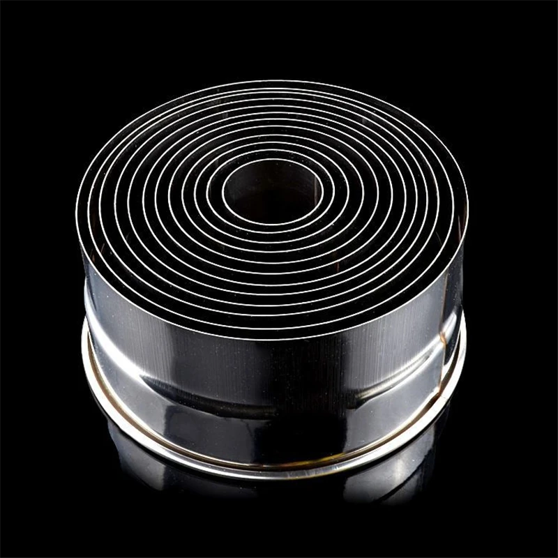 Круглые фрезы для печенья из нержавеющей стали 12 шт./компл. гладкая кухонная