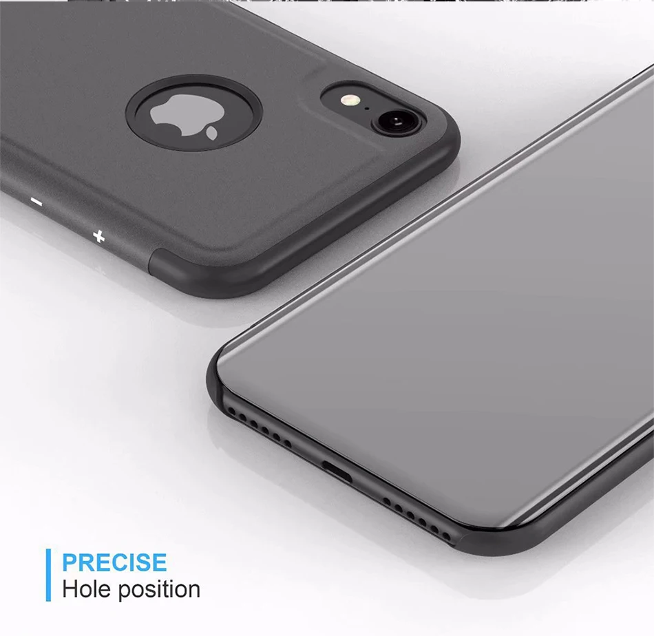 Прозрачный зеркальный чехол ALANGDUO для iPhone XS MAX XR Роскошный кожаный флип подставка