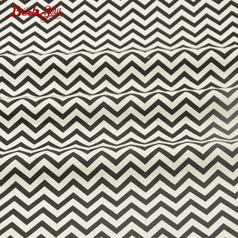 Черно белая хлопчатобумажная ткань для шитья букв сделай сам узоры из 100% хлопка с